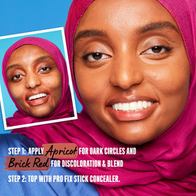 NYX Pro Fix Stick Concealer Apricot with other makeup products