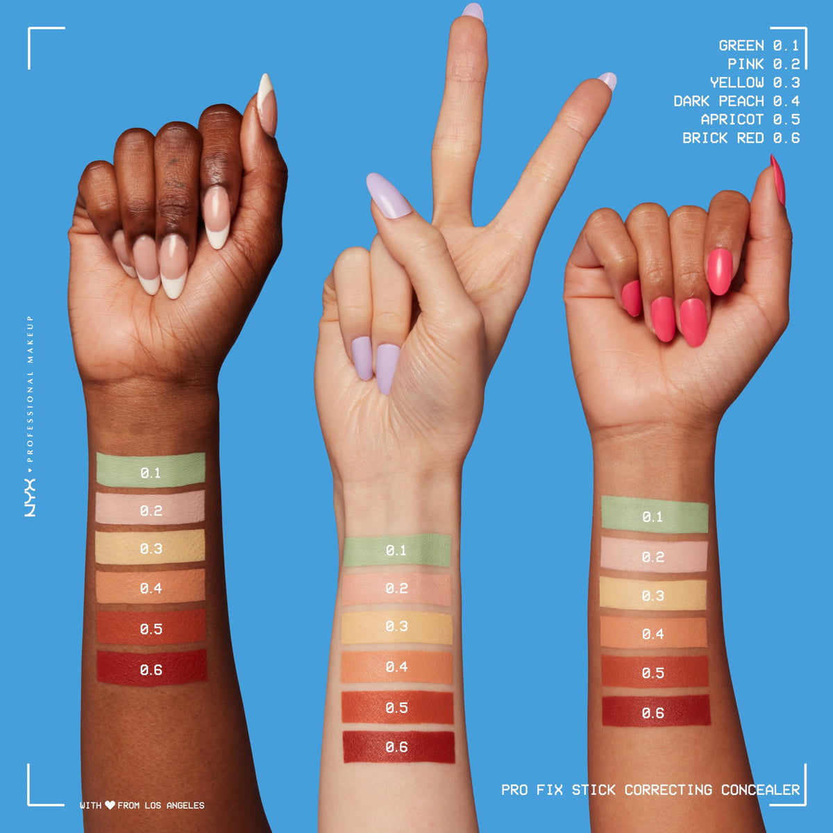 NYX Pro Fix Stick Correcting Concealer in use on model
