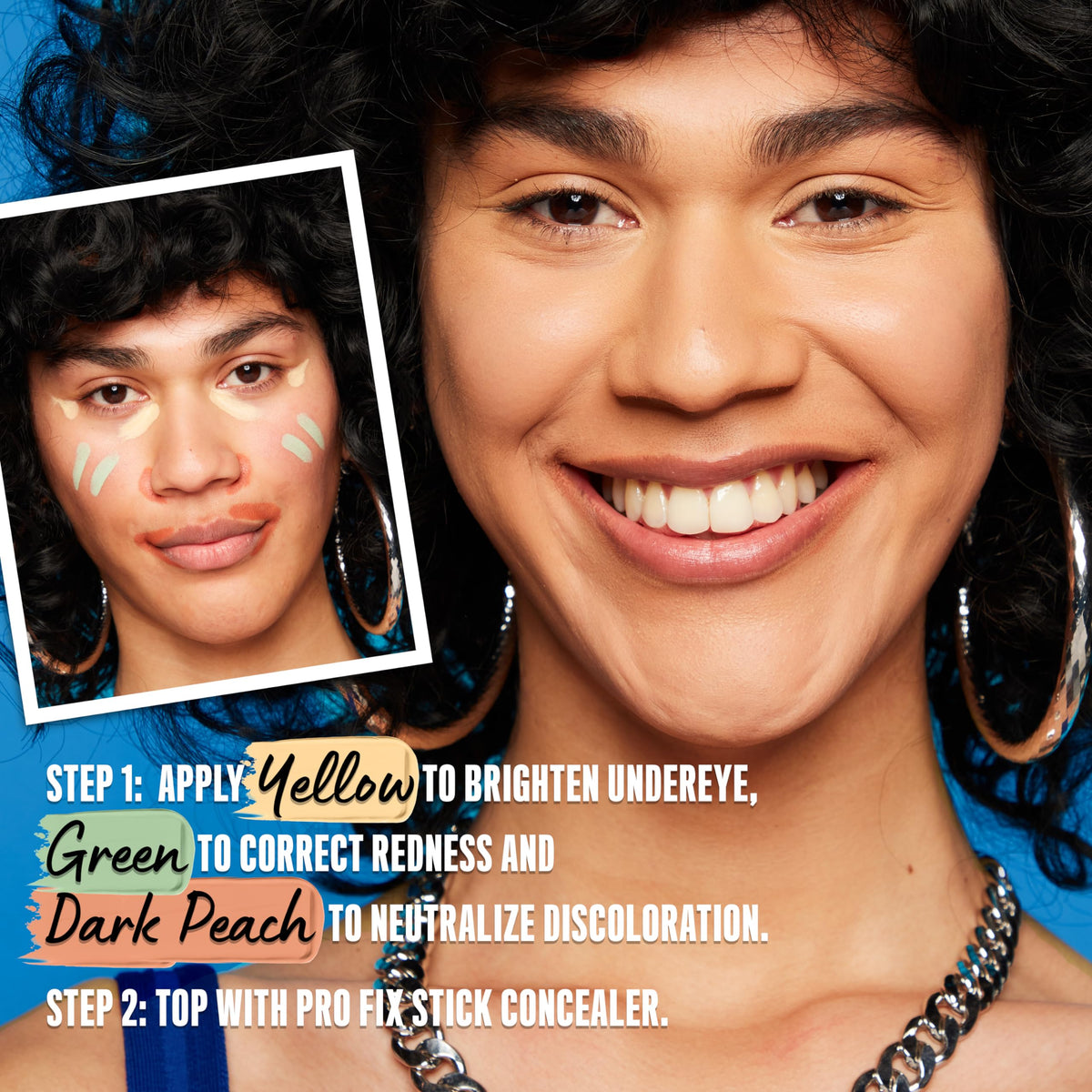 NYX Pro Fix Stick Correcting Concealer with other makeup products