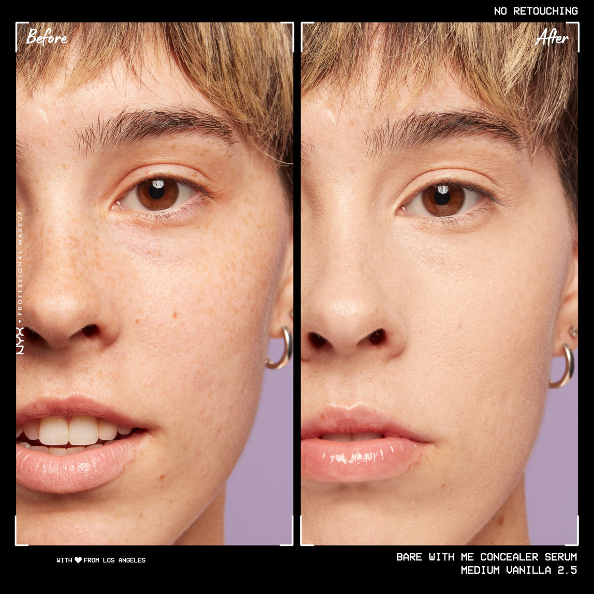 NYX PROFESSIONAL MAKEUP Bare With Me Concealer Serum texture on skin