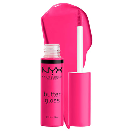 NYX PROFESSIONAL MAKEUP Butter Gloss Hot Pink front view