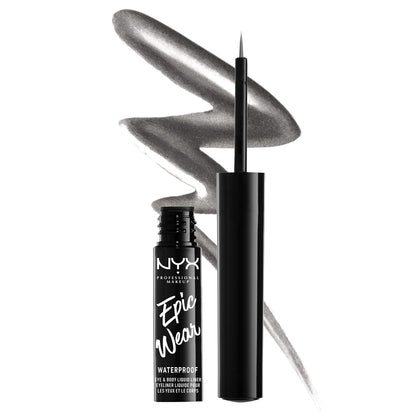 NYX PROFESSIONAL MAKEUP Epic Wear Metallic Liquid Liner Gun Metal front view