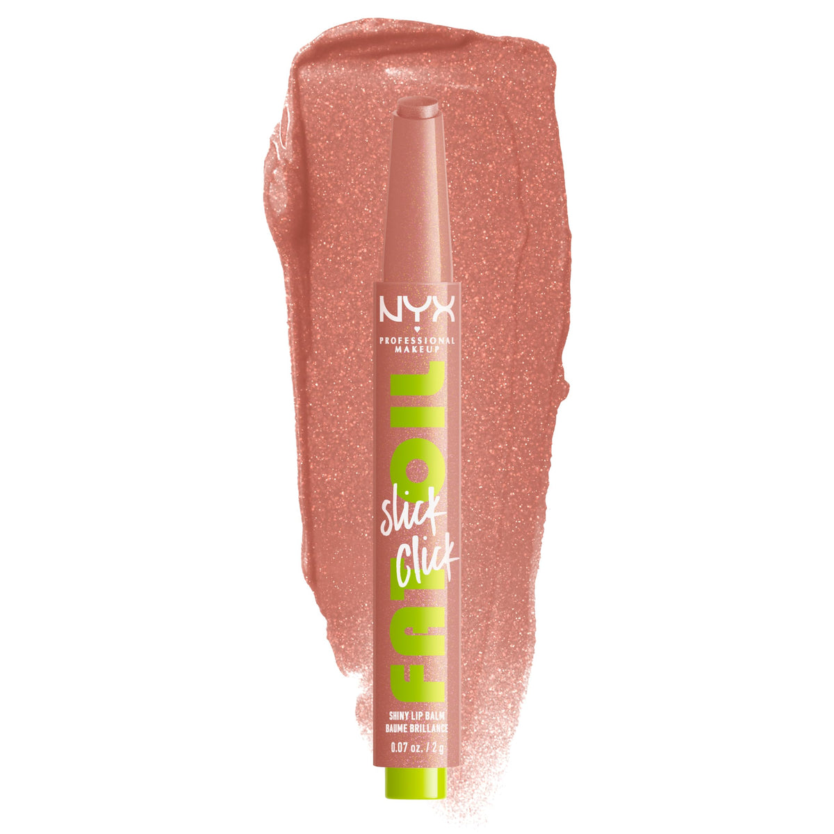 NYX PROFESSIONAL MAKEUP Fat Oil Slick Click Lip Balm Group Chat front view