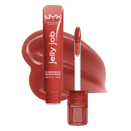 NYX PROFESSIONAL MAKEUP Jelly Job Lip Gloss in Spice Brown front view
