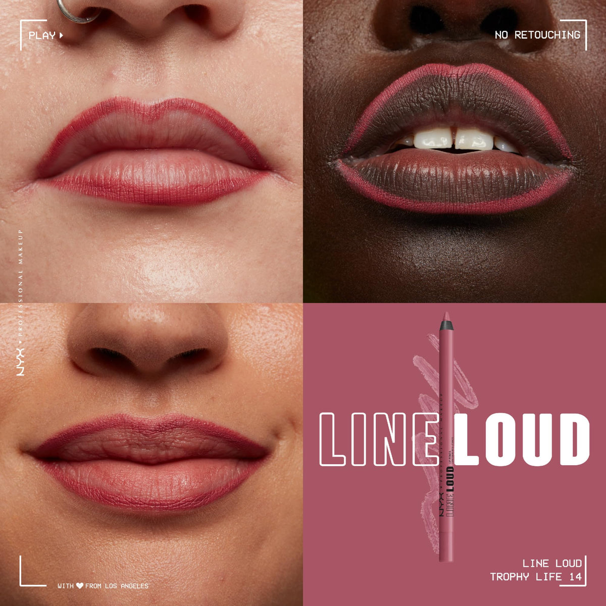 NYX PROFESSIONAL MAKEUP Line Loud Lip Liner Trophy Life packaging detail