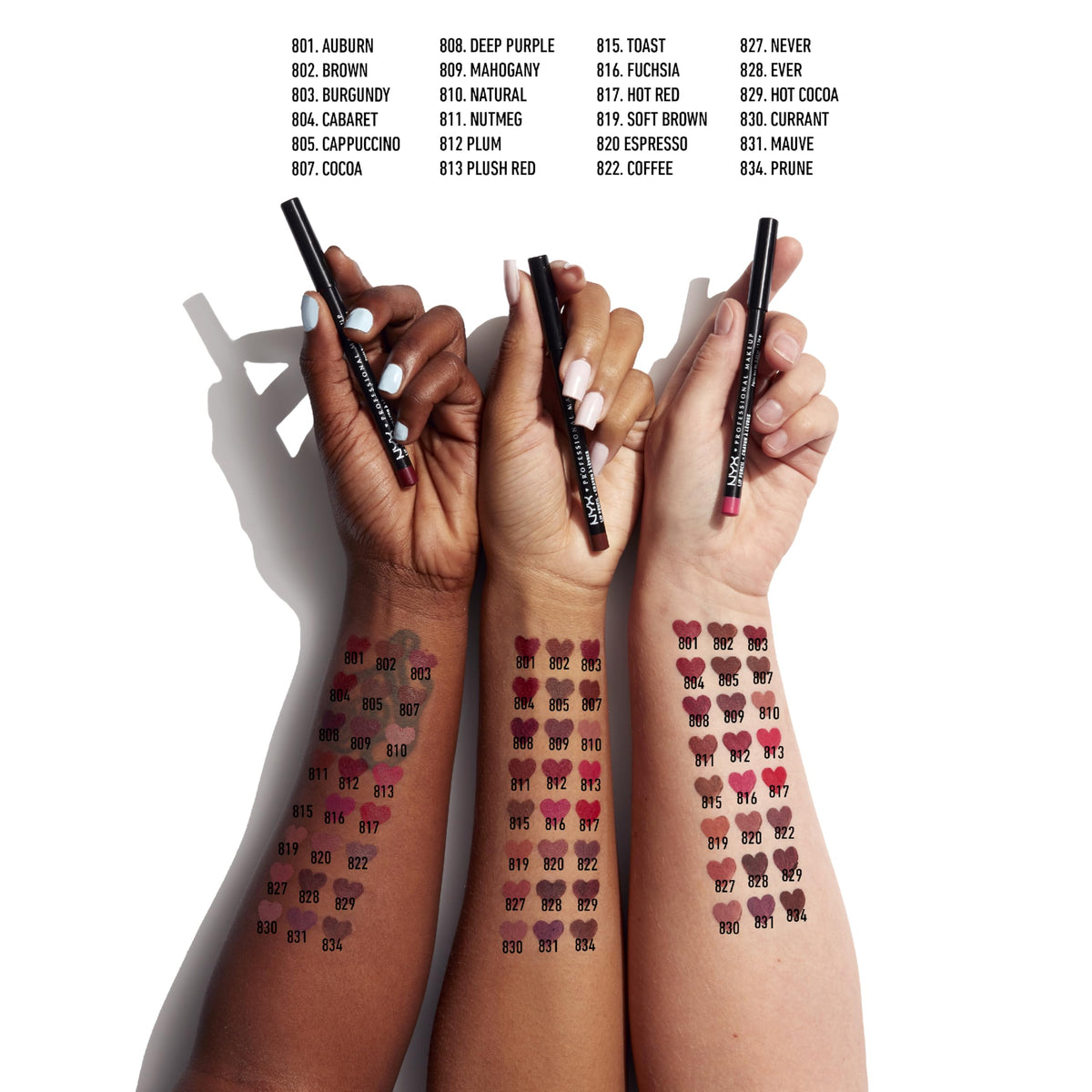 NYX Slim Lip Pencil in pink shade front view