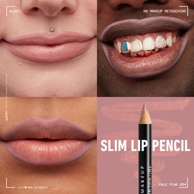 NYX Slim Lip Pencil in use on model's lips