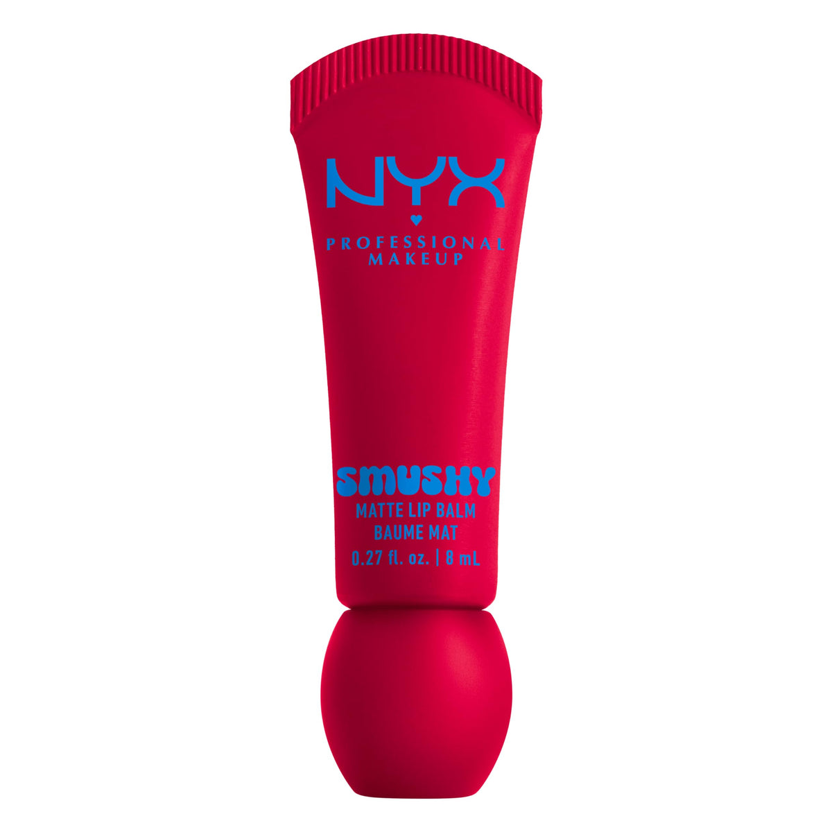 NYX Smushy Matte Lip Balm in Candy Apple Red front view