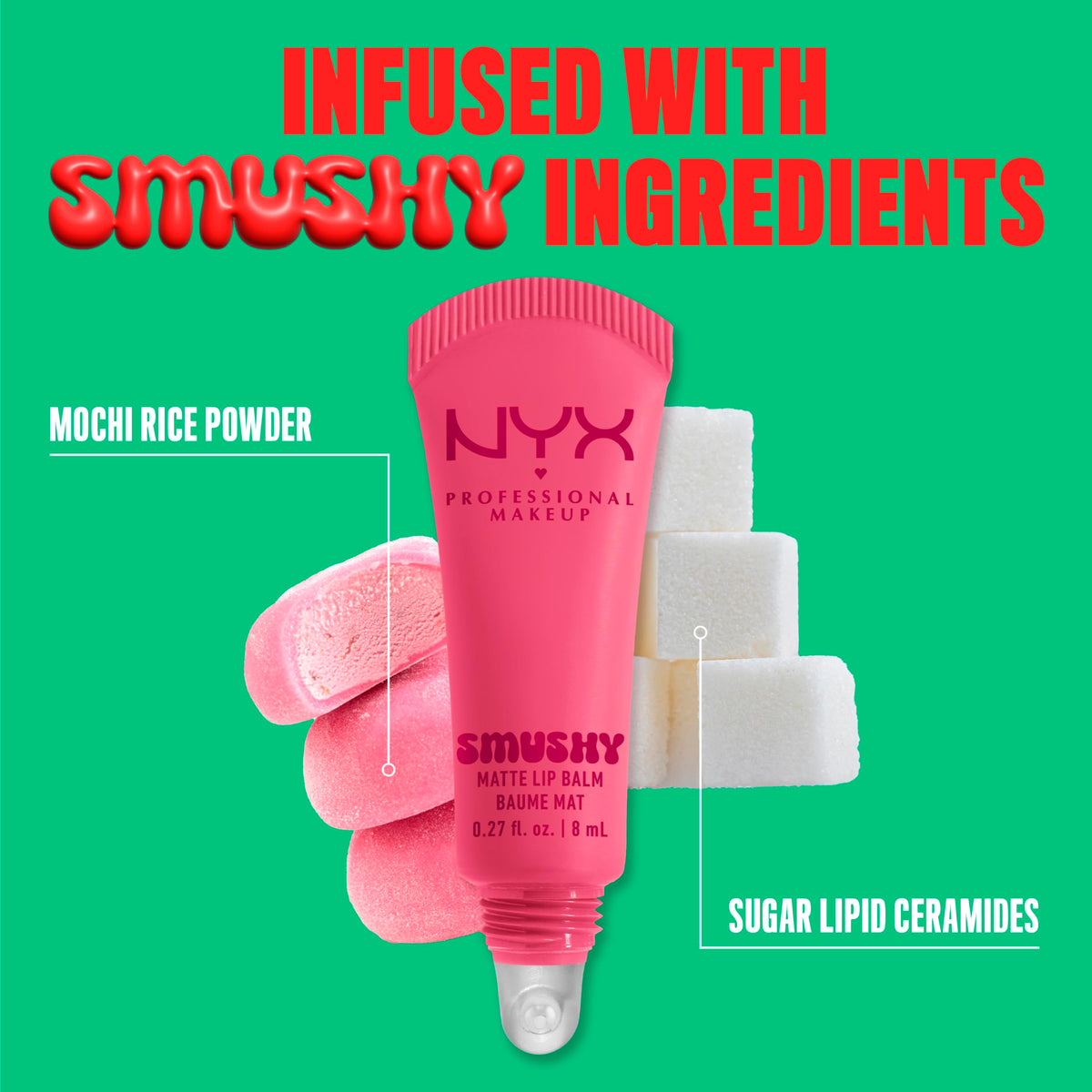 NYX Smushy Matte Lip Balm showing texture