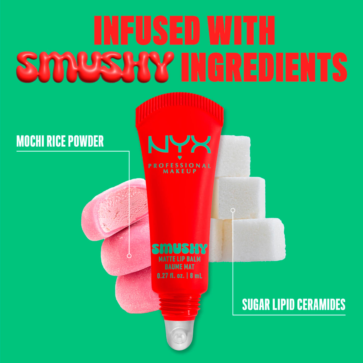 NYX Smushy Matte Lip Balm Soft Sorbet shade range