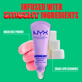 NYX Smushy Matte Lip Balm Sugar Smush close-up