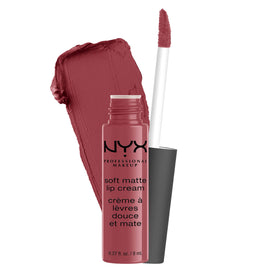 NYX Soft Matte Lip Cream Budapest front view with packaging