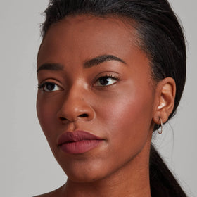 NYX Soft Matte Lip Cream Budapest on model's lips
