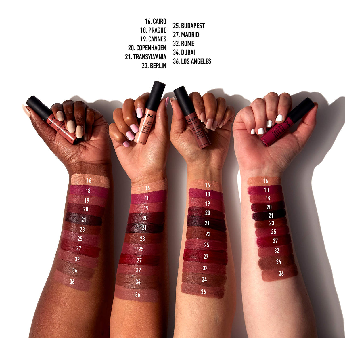 NYX Soft Matte Lip Cream Budapest product flat lay