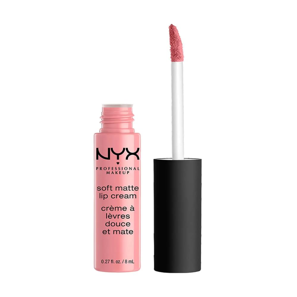 NYX Soft Matte Lip Cream Istanbul front view with applicator