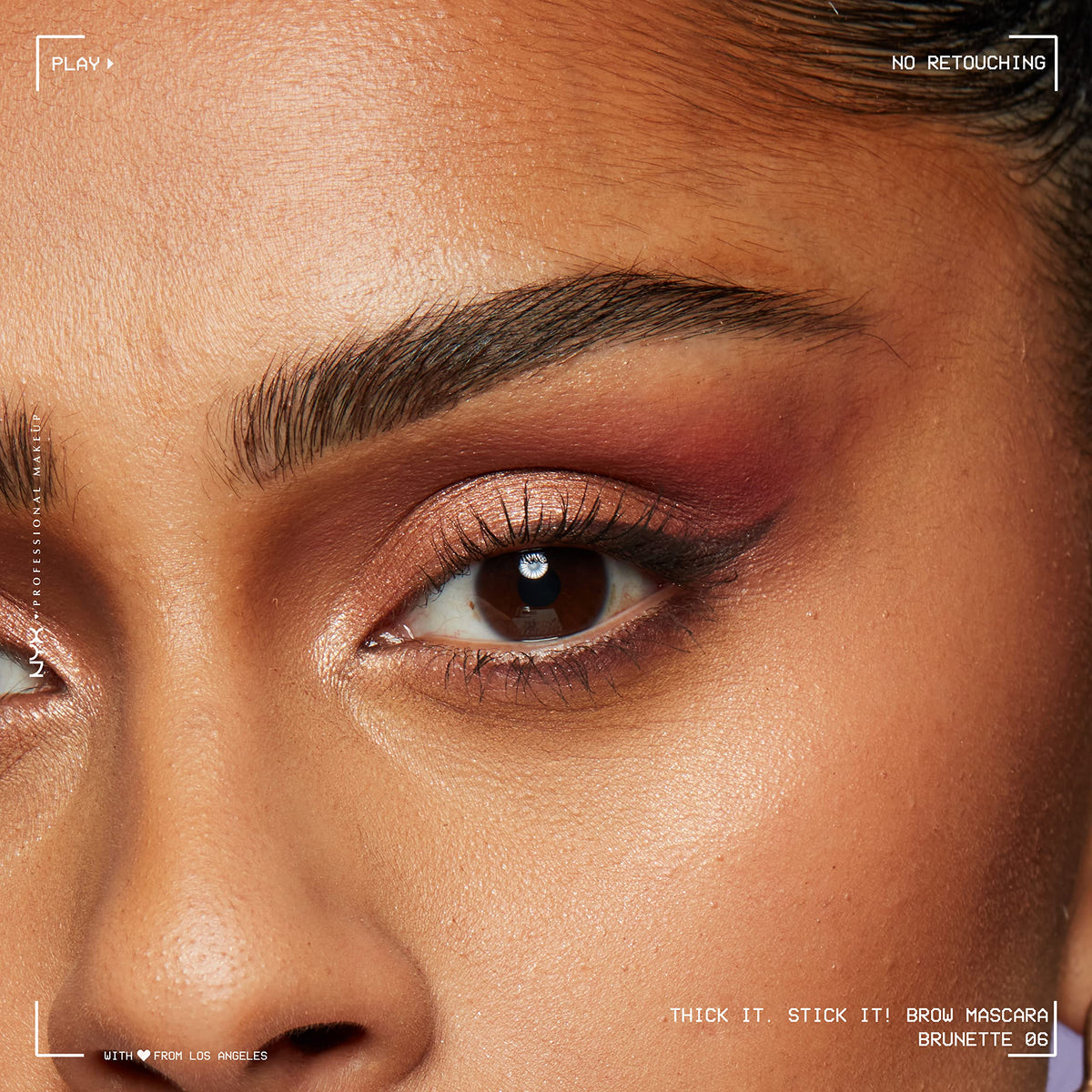 NYX Thick It Stick It Brow Gel Brunette applied on brows