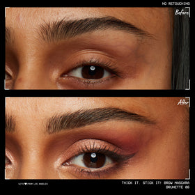 NYX Thick It Stick It Brow Gel Brunette brush close-up
