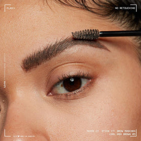 NYX Thick It Stick It Brow Gel Cool Ash Brown on model