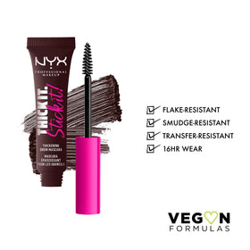 NYX Thick It Stick It Brow Mascara applicator close-up
