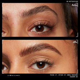 NYX Thick It Stick It Brow Mascara in Auburn applicator close-up