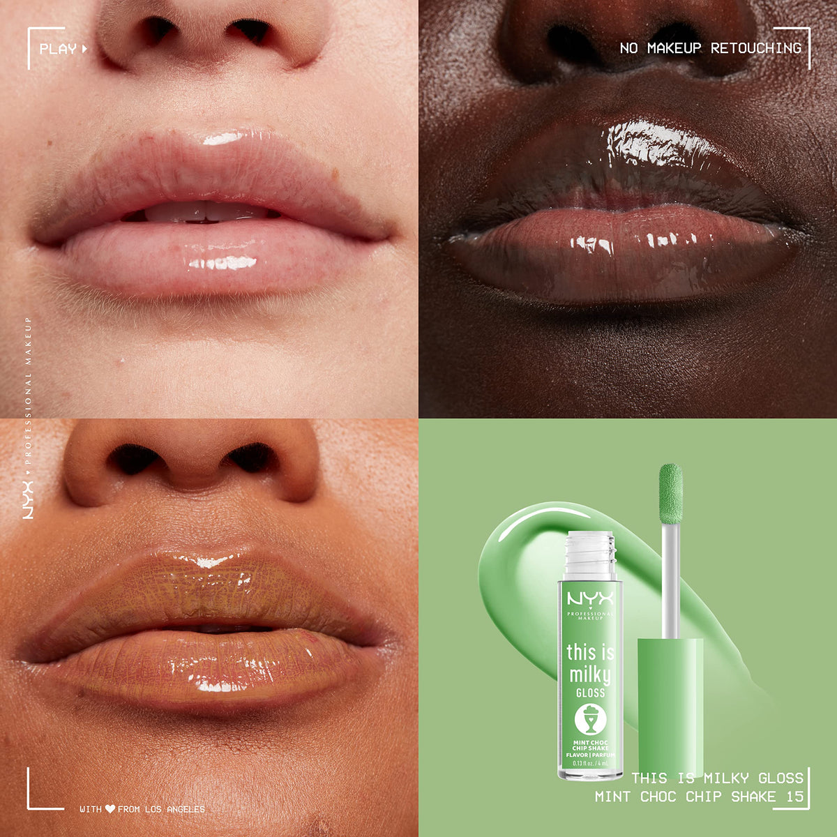 NYX This Is Milky Gloss Mint Chocolate Chip Shake with applicator