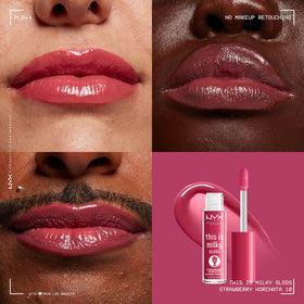 NYX This Is Milky Gloss Strawberry Horchata applicator close-up