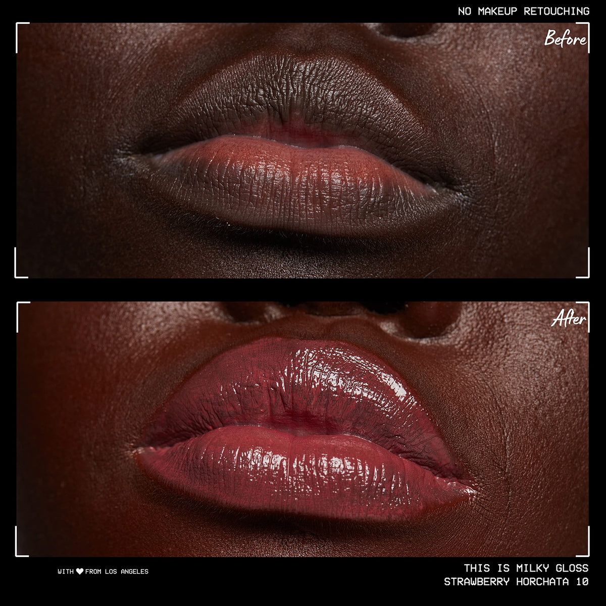 NYX This Is Milky Gloss Strawberry Horchata in lifestyle setting