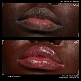 NYX This Is Milky Gloss Strawberry Horchata in lifestyle setting