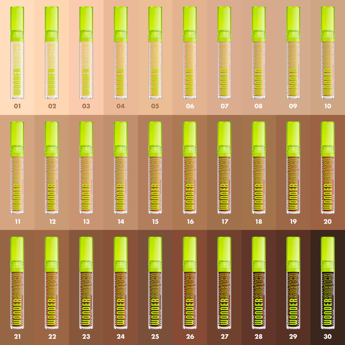 NYX Wonder Snatch Concealer Vanilla shade on a makeup table