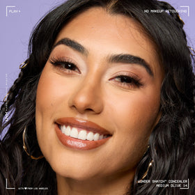 NYX Wonder Snatch Concealer with beauty tools on a vanity