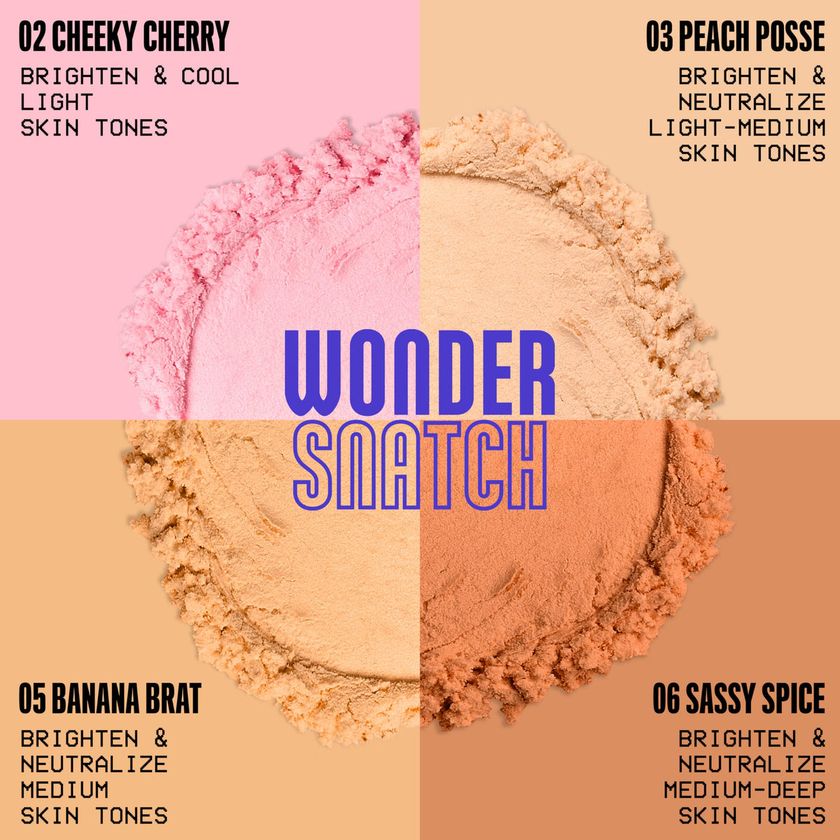 NYX Wonder Snatch Setting Powder with green tea ingredient highlight