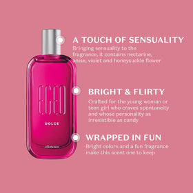 O BOTICARIO Egeo Dolce fragrance notes display