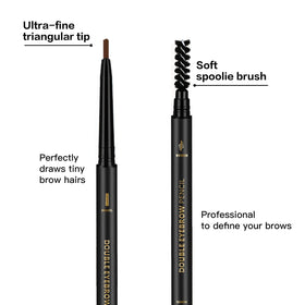 O'CHEAL Eyebrow Pencil Dark Brown with spoolie brush side view
