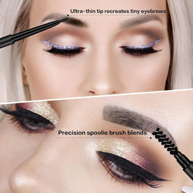 O'CHEAL eyebrow pencil set displayed on a makeup vanity