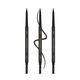 O'CHEAL Eyebrow Pencil Set with three black pencils and spoolie brush