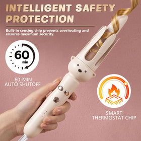 O-CONN curling iron with 28mm ceramic barrel close-up