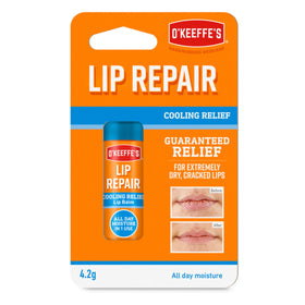 O'Keeffe's Cooling Relief Lip Repair Balm front view packaging