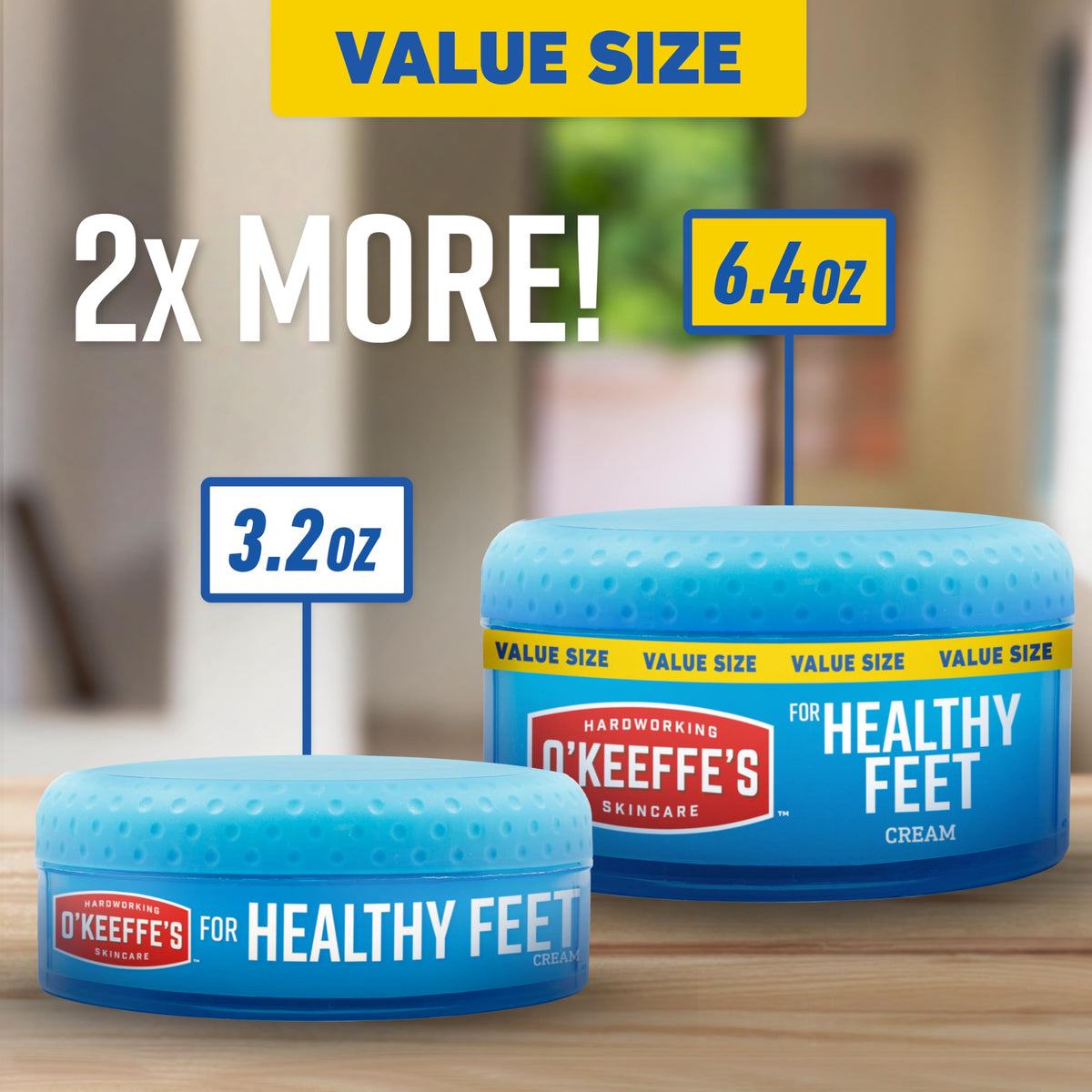 O'Keeffe's Healthy Feet Foot Cream 6.4 oz jar side view