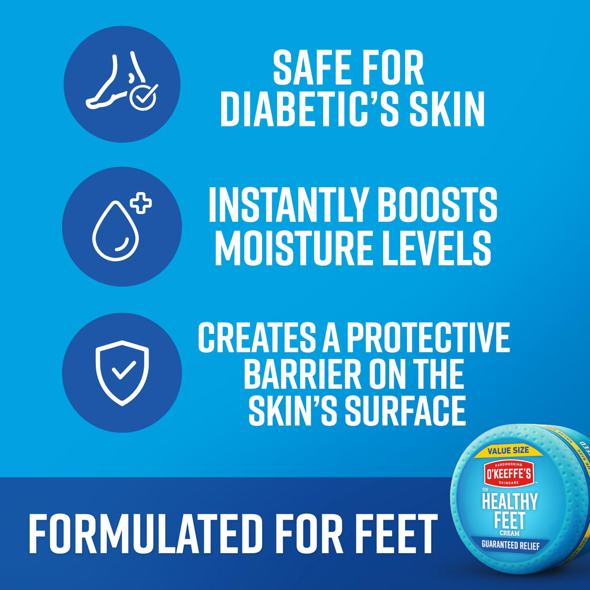 O'Keeffe's Healthy Feet Foot Cream application on feet
