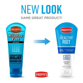 O'Keeffe's Healthy Feet Foot Cream packaging details
