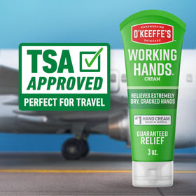 O'Keeffe's Healthy Feet Foot Cream tube with foot application