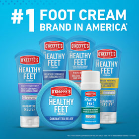 O'Keeffe's Healthy Feet Foot Cream tube with ingredients