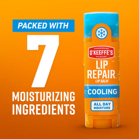 O'Keeffe's Lip Repair Lip Balm applied on lips