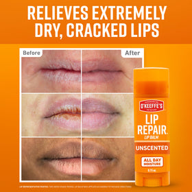 O'Keeffe's Lip Repair Unscented Balm Stick side view