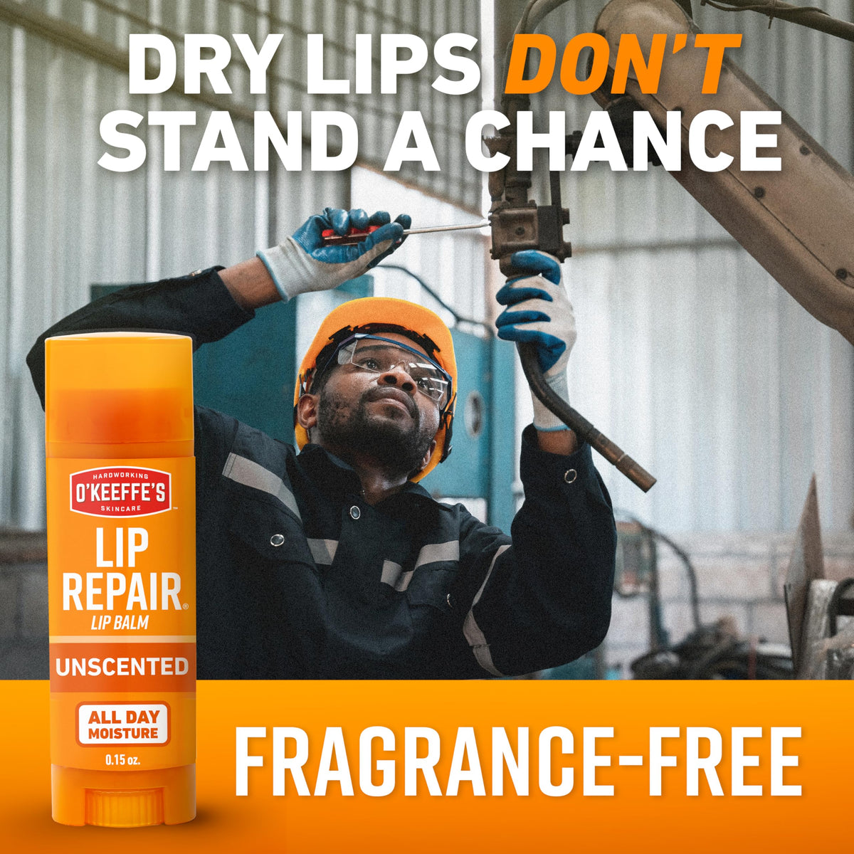 O'Keeffe's Lip Repair Unscented Balm Stick with other skincare products