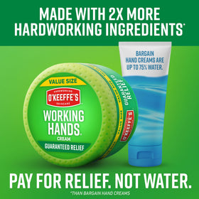 O'Keeffe's Working Hands Hand Cream 6.8 oz jar with lid open