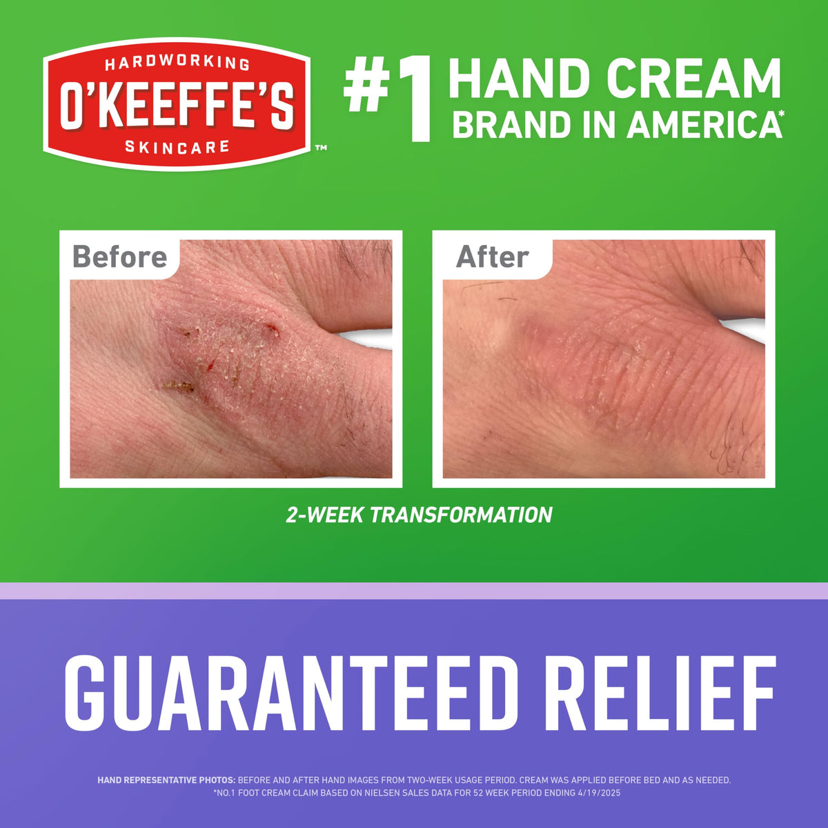 O'Keeffe's Working Hands Night hand cream back view 3 oz tube