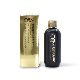 O&M Frizzy Logic Serum 50ml front view with pump dispenser