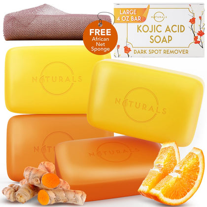 O NATURALS Kojic Acid Soap Bar 4 Pack front view