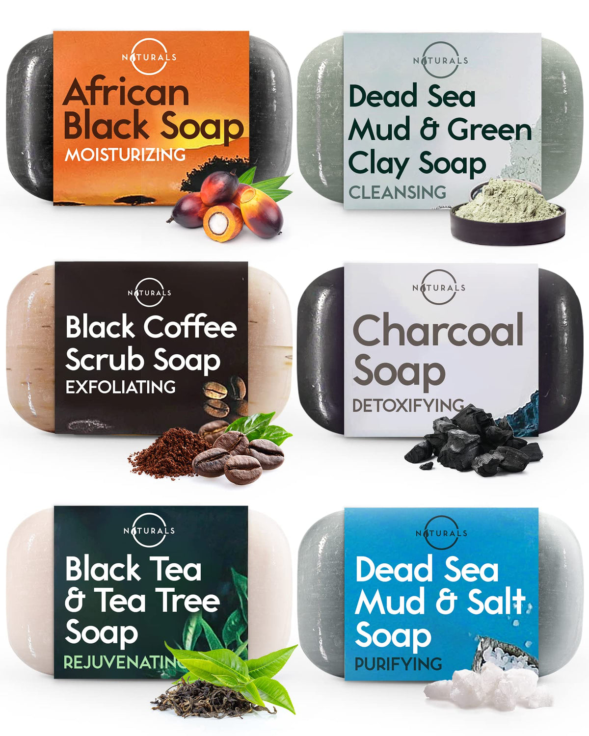 O NATURALS Natural Mineral Soap Bar Collection front view